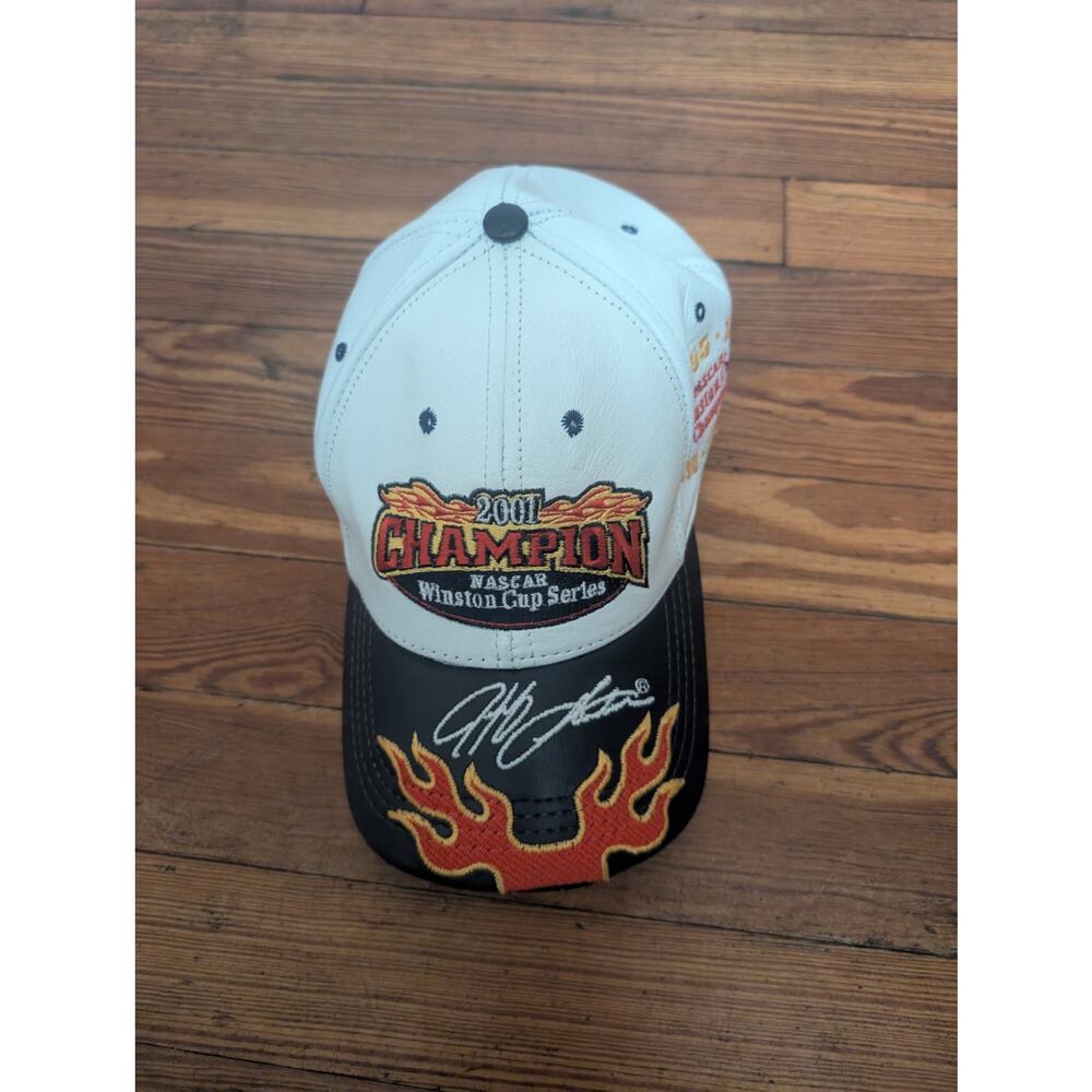Rare VTG Jeff Gordon 2001 Chase Authentics Winston Cup Champion Leather Hat